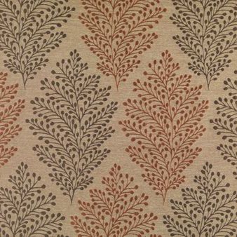 Jessie Curtain Fabric in Terracotta