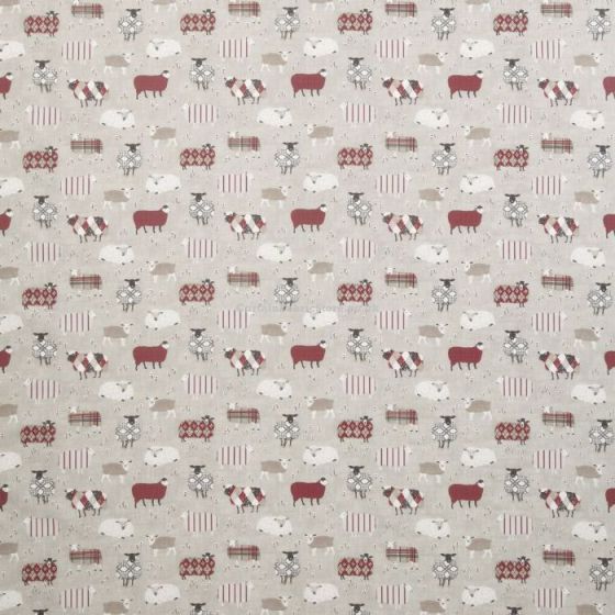 Baa Baa Curtain Fabric in Denim