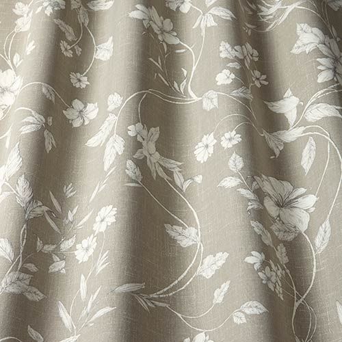 Etched Vine Curtain Fabric in Linden