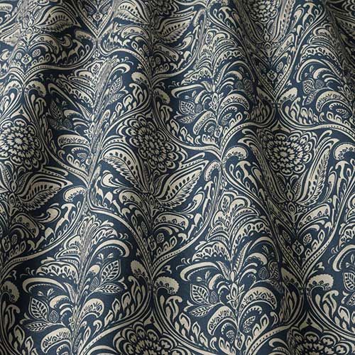 Hathaway Curtain Fabric in Indigo