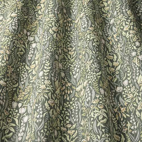 Kelmscott Curtain Fabric in Moss