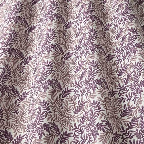 Leaf Vine Curtain Fabric in Claret