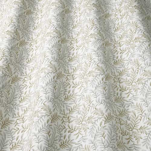 Leaf Vine Curtain Fabric in Natural