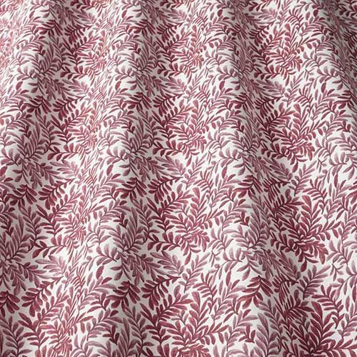 Leaf Vine Curtain Fabric in Rouge