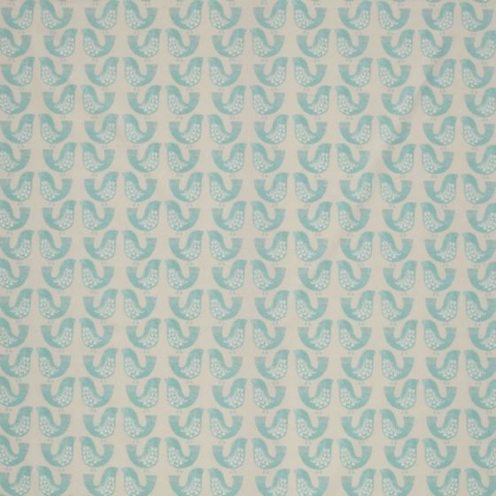 Scandi Birds Aqua 2 Mtr Roll End