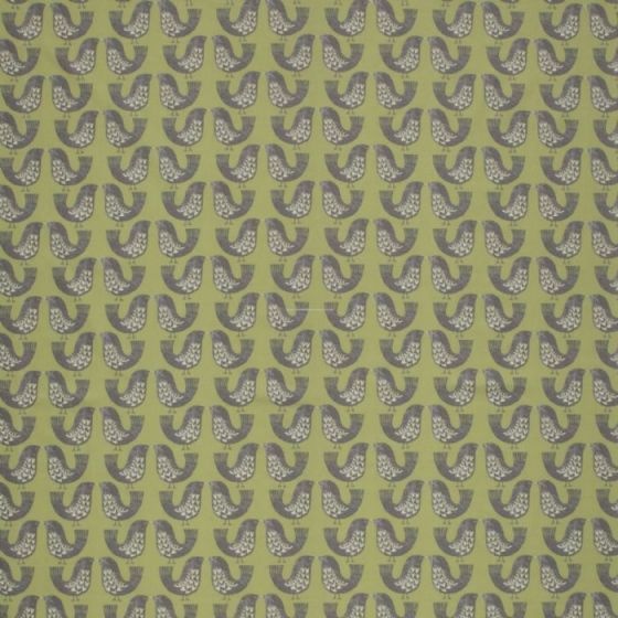 Scandi Birds Curtain Fabric in Kiwi