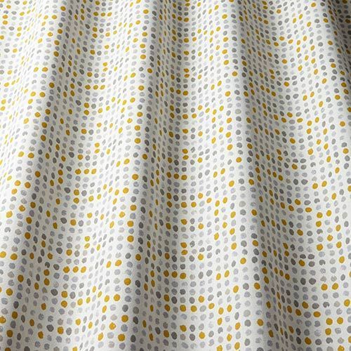 Dot Dot Curtain Fabric in Ochre