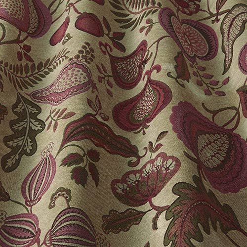 Summer Fruits Curtain Fabric in Dove