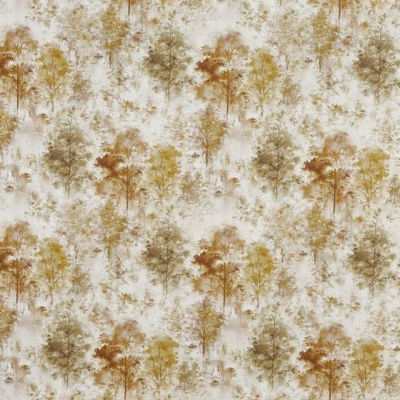 Woodland Curtain Fabric in Auburn 337