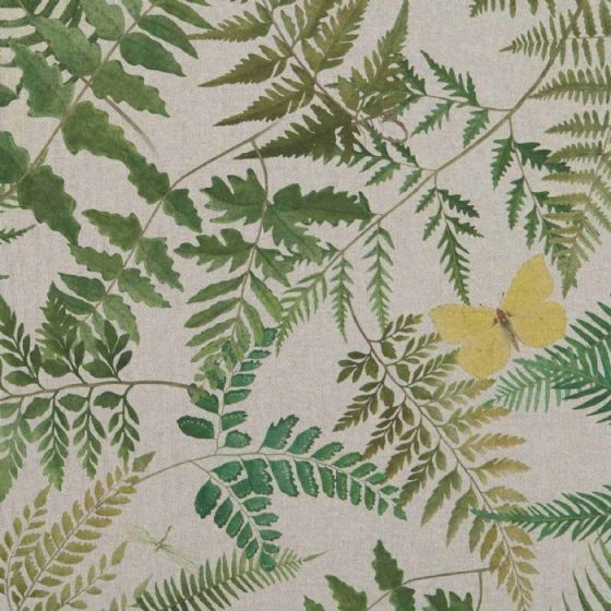 Fern Glade Curtain Fabric in Linen 01