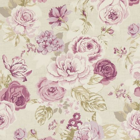 Genevieve Curtain Fabric in Mulberry