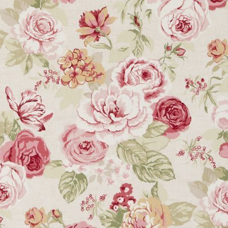 Genevieve Curtain Fabric in Old Rose