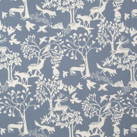 Vilda Curtain Fabric in Chambray