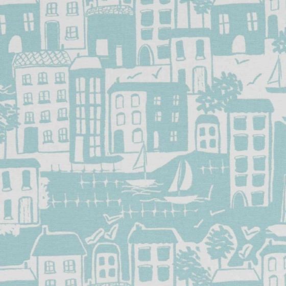 Waterside Curtain Fabric in Duckegg 01