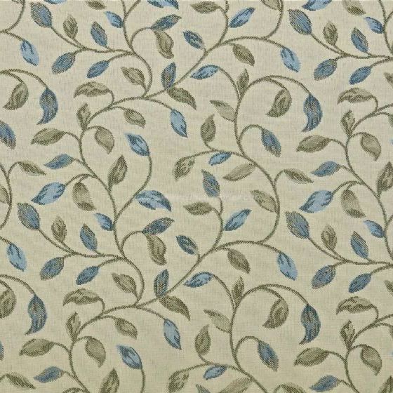 Kew Curtain Fabric in Blue