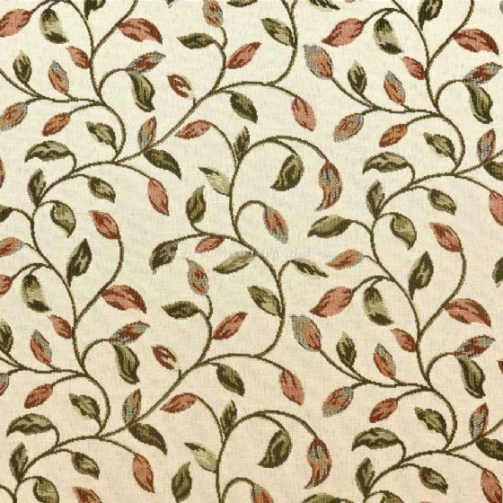Kew Curtain Fabric in Terracotta