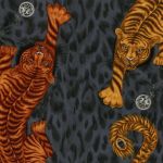 Tigris Velvet in Flame 01 by Clarke and Clarke