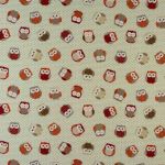 Owls in Orange Red by Fryetts Fabrics