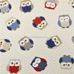 Owls in Blue by Fryetts Fabrics