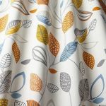 Forest Leaves in Tangerine by iLiv Fabrics