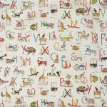 Animal Alphabet in Fudge 196 by Prestigious Textiles