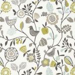Folki in Chartreuse Charcoal by Studio G Fabric