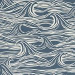 Surf in Navy 03 by Studio G Fabric