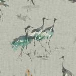 Cranes in Linen Cobalt by Voyage Maison