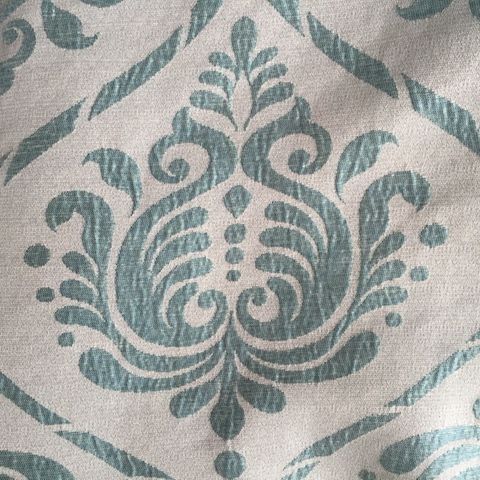 Modern Damask Petrol Blue 2.8 Mtr Roll End