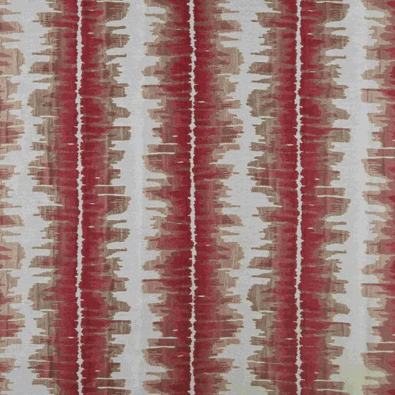 Beat Curtain Fabric in Cherry Red