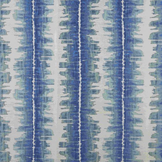 Beat Curtain Fabric in Cornflower Blue