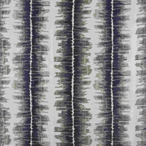 Beat Curtain Fabric in Midnight