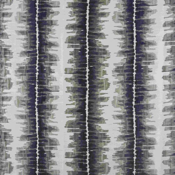 Beat Curtain Fabric in Midnight