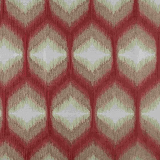 Impulse Curtain Fabric in Cherry Red