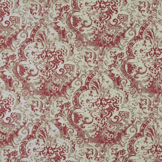 Vivid Curtain Fabric in Cherry Red
