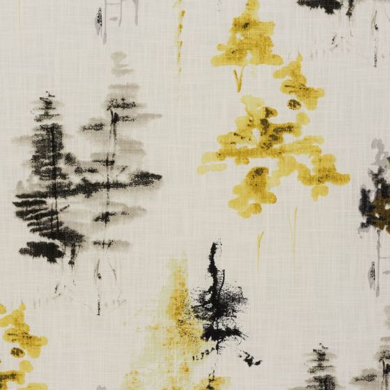 Albero Curtain Fabric in Ochre