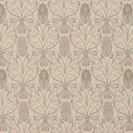 Verona Curtain Fabric in Blush