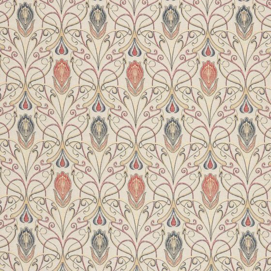 Verona Curtain Fabric in Rosso