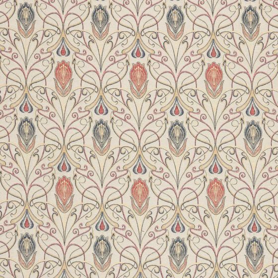 Verona Curtain Fabric in Rosso