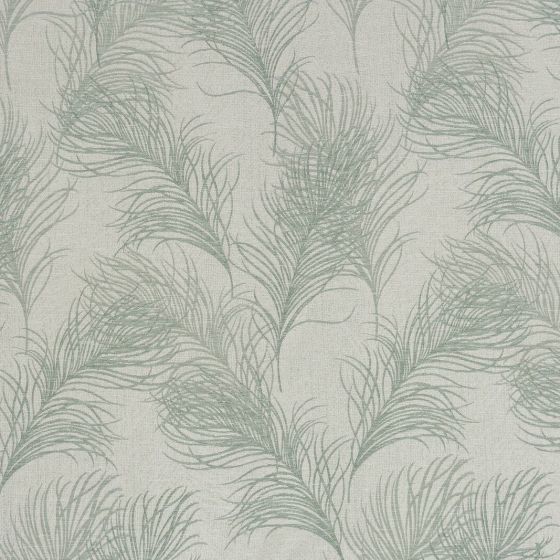 Feather Curtain Fabric in Teal