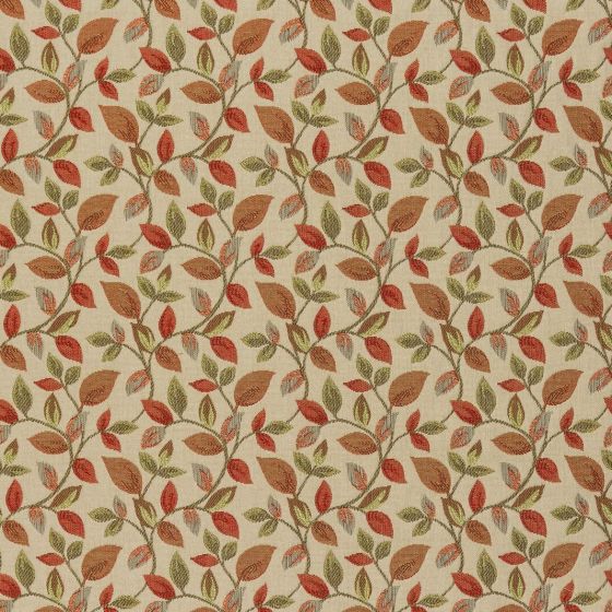 Vercelli Curtain Fabric in Burnt Orange
