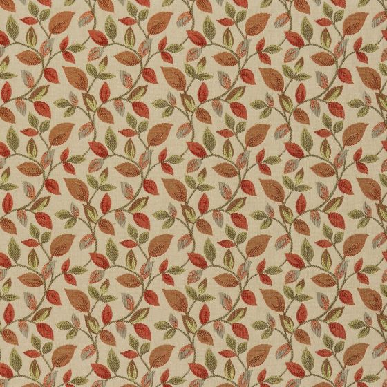 Vercelli Curtain Fabric in Burnt Orange