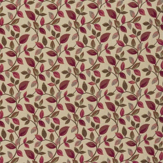 Vercelli Curtain Fabric in Wine