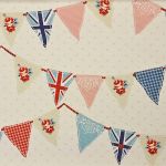 Bunting in Blue by Fryetts Fabrics