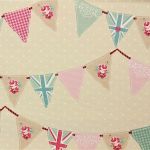 Bunting in Pink by Fryetts Fabrics