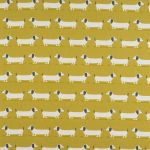 Hound Dog in Ochre by Fryetts Fabrics