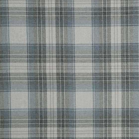 Kellan Check Curtain Fabric in Pebble