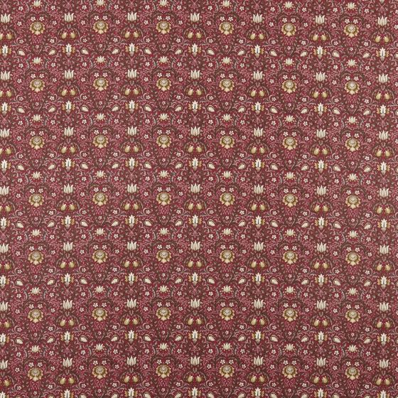Winslow Curtain Fabric in Carmine