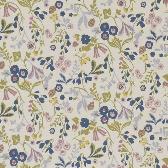 Ashbee Curtain Fabric in Denim Spice