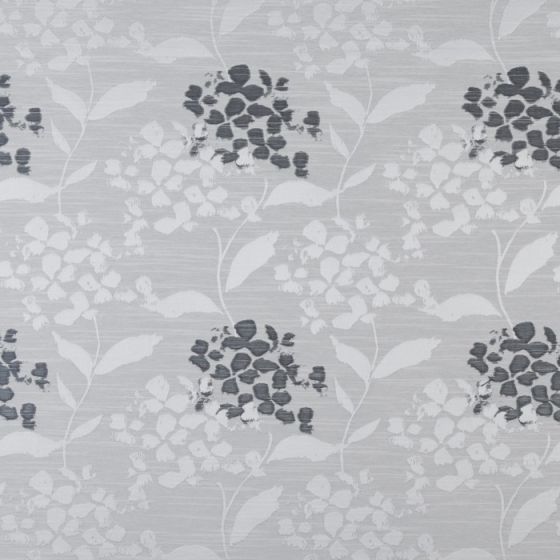 Hydrangea Curtain Fabric in Cranberry